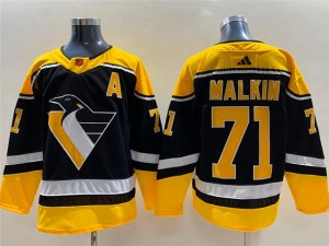 Pittsburgh Penguins #71 Evgeni Malkin Black 2022/23 Reverse Retro Jersey