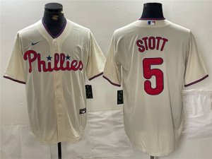 Philadelphia Phillies #5 Bryson Stott Cream Limited Jersey