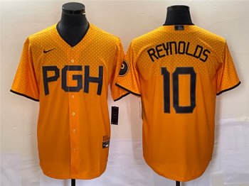 Pittsburgh Pirates #10 Bryan Reynolds Gold 2023 City Connect Jersey