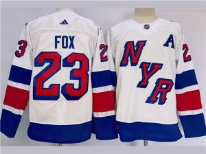 New York Rangers #23 Adam Fox 2024 Stadium Series White Jersey