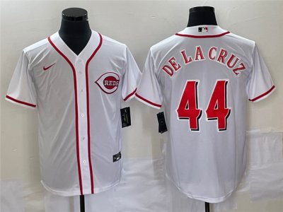 Cincinnati Reds #44 Elly De La Cruz White Cool Base Jersey