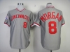 Cincinnati Reds #8 Joe Morgan 1976 Throwback Grey Jersey