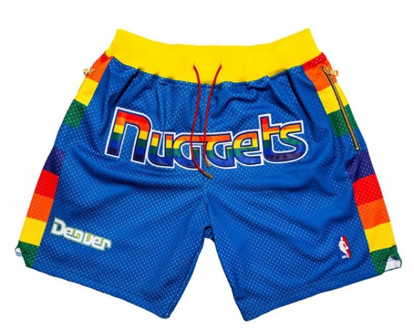 Denver Nuggets Just Don Nuggets Blue Basketball Shorts - Click Image to Close