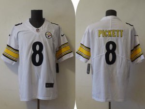 Pittsburgh Steelers #8 Kenny Pickett White Vapor Limited Jersey