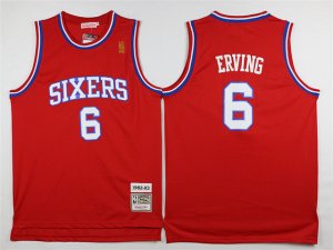 Philadelphia 76ers #6 Julius Erving 1982-83 Throwback Red Jersey