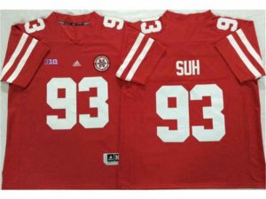 NCAA Nebraska Cornhuskers #93 Ndamukong Suh Red College Football Jersey