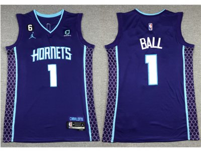 Charlotte Hornets #1 LaMelo Ball 2022-23 Purple Statement Edition Swingman Jersey