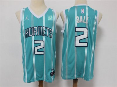 Charlotte Hornets #2 LaMelo Ball 2020-21 Teal Swingman Jersey