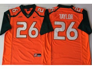 NCAA Miami Hurricanes #26 Sean Taylor Orange College Football Jersey