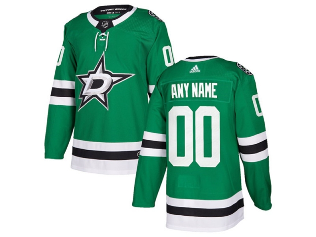 Dallas Stars Custom #00 Home Green Jersey - Click Image to Close