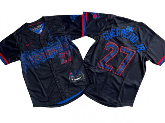 Youth Toronto Blue Jays #27 Vladimir Guerrero Jr. Black 2024 City Connect Limited Jersey