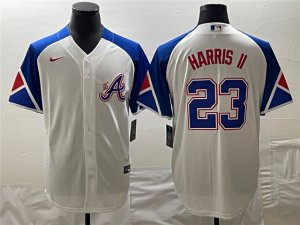 Atlanta Braves #23 Michael Harris White 2023 City Connect Jersey