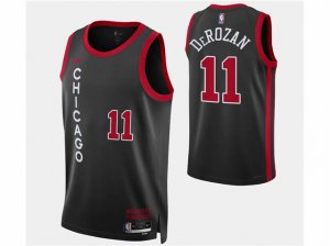 Chicago Bulls #11 DeMar DeRozan 2023-24 Black City Edition Swingman Jersey