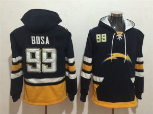 Los Angeles Chargers #99 Joey Bosa Black Pocket Pullover Hoodie Jersey