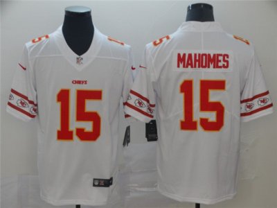 Kansas City Chiefs #15 Patrick Mahomes White Team Logos Fashion Limited Jersey