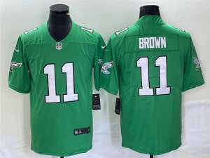 Philadelphia Eagles #11 A.J. Brown Kelly Green Vapor Limited Jersey