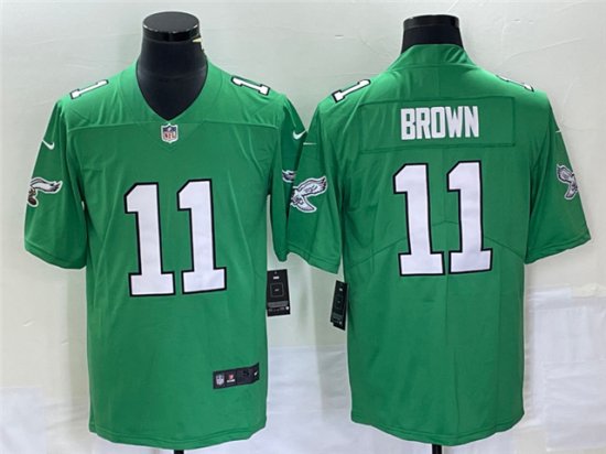 Philadelphia Eagles #11 A.J. Brown Kelly Green Vapor Limited Jersey