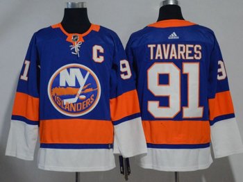 New York Islanders #91 John Tavares Blue Jersey