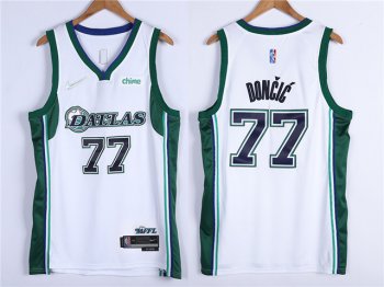 Dallas Mavericks #77 Luka Doncic 2021-22 White City Edition Swingman Jersey