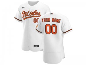 Baltimore Orioles Custom #00 Home White Flex Base Jersey