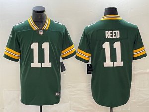 Green Bay Packers #11 Jayden Reed Green Vapor Limited Jersey