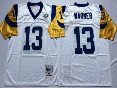 St. Louis Rams #13 Kurt Warner Throwback White Jersey