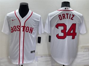 Boston Red Sox #34 David Ortiz White Alternate Cool Base Jersey