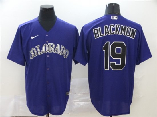 Colorado Rockies #19 Charlie Blackmon Purple Cool Base Jersey