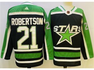 Dallas Stars #21 Jason Robertson Black 2022/23 Reverse Retro Jersey