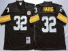 Pittsburgh Steelers #32 Franco Harris 1975 Throwback Black Jersey