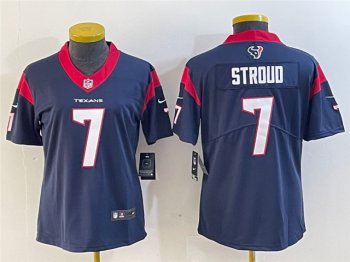 Womens Houston Texans #7 C.J. Stroud Navy Vapor Limited Jersey