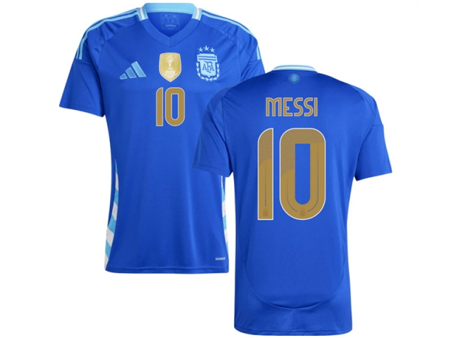 National Argentina #10 Messi Away 2024/25 Soccer Jersey - Click Image to Close