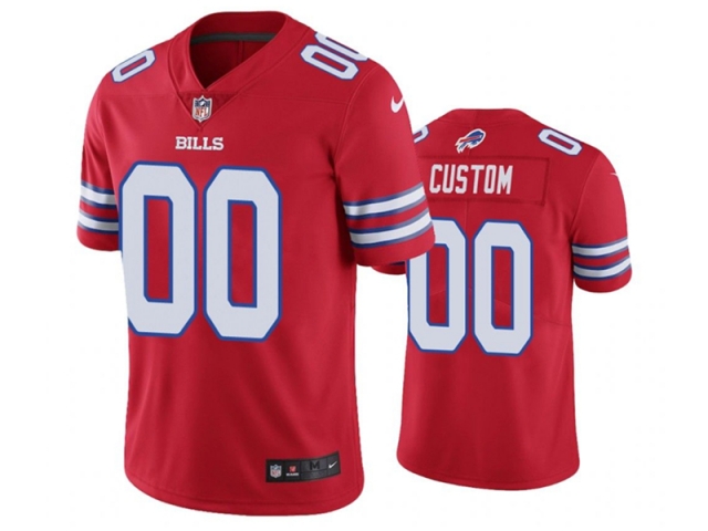 Buffalo Bills #00 Red Color Rush Vapor Limited Custom Jersey - Click Image to Close