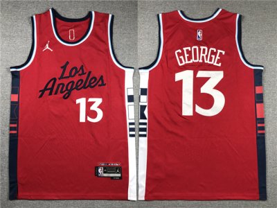 Los Angeles Clippers #13 Paul George 2024-25 Red Statement Edition Swingman Jersey