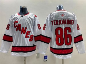 Carolina Hurricanes #86 Teuvo Teravainen Away White Jersey