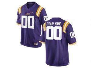 NCAA LSU Tigers Custom #00 Purple College Football Jersey