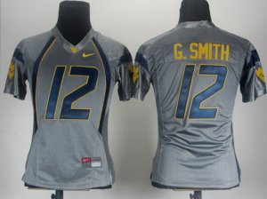 Women's NCAA West Virginia Mountaineers #12 Geno Smith Gray Jersey