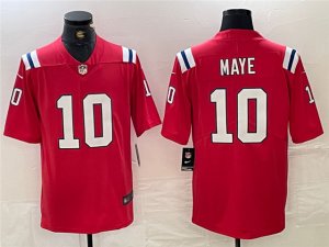 New England Patriots #10 Drake Maye Red Vapor Limited Jersey