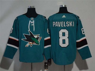 San Jose Sharks #8 Joe Pavelski Teal Jersey