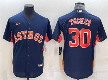 Houston Astros #30 Kyle Tucker Navy Cool Base Jersey