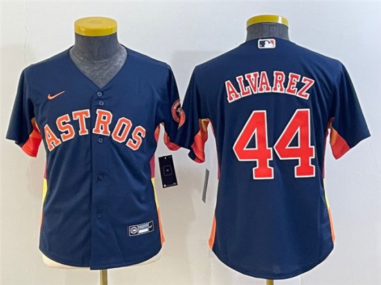 Women's Houston Astros #44 Yordan Alvarez Navy Cool Base Jersey