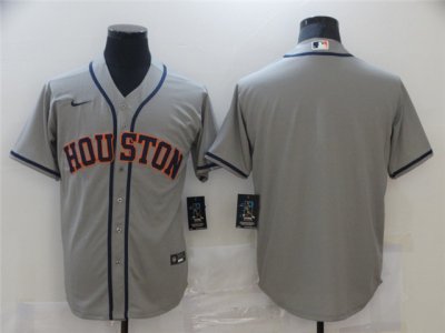 Houston Astros Blank Gray Cool Base Team Jersey