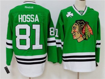 Chicago Blackhawks #81 Marian Hossa 2010 St.Patrick's Day Green Jersey