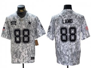 Dallas Cowboys #88 CeeDee Lamb Arctic Camo 2024 Salute To Service Limited Jersey