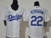 Womens Los Angeles Dodgers #22 Clayton Kershaw White Cool Base Jersey