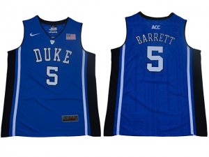 Duke Blue Devils #5 R.J. Barrett Blue Elite College Basketball Jersey