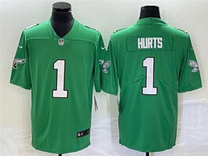 Philadelphia Eagles #1 Jalen Hurts Kelly Green Vapor Limited Jersey