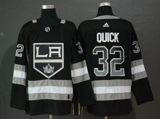 Los Angeles Kings #32 Jonathan Quick Black Drift Fashion Jersey