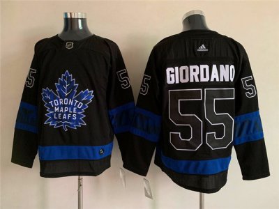 Toronto Maple Leafs #55 Mark Giordano Black Alternate Reversible Jersey