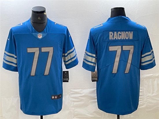 Detroit Lions #77 Frank Ragnow Blue Vapor Limited Jersey